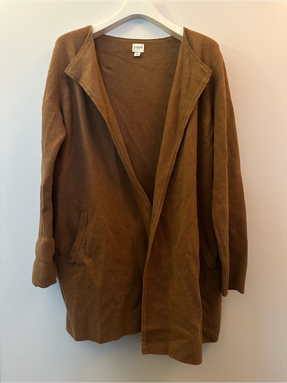 J.CREW | Women's Open-Front Brown Coat